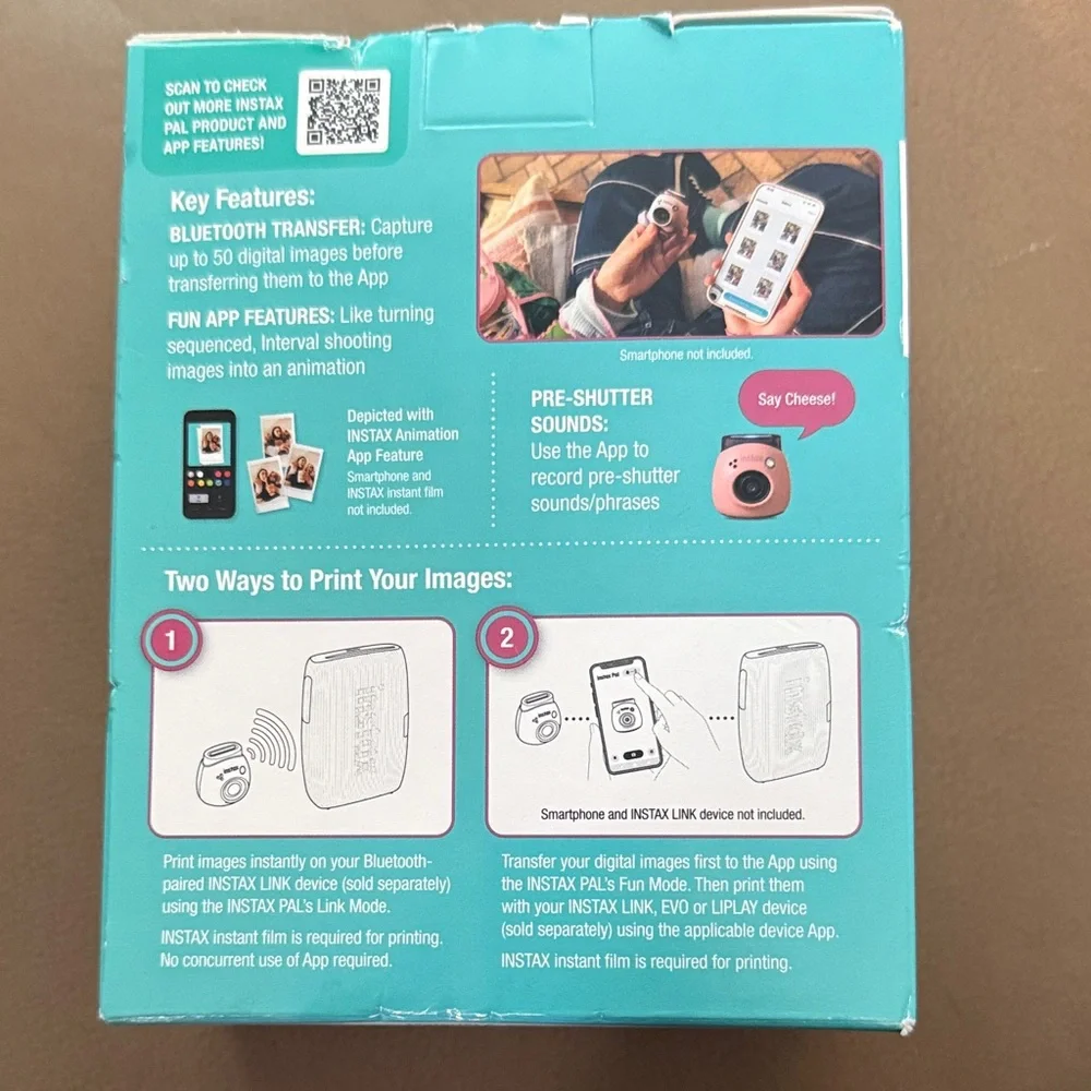 New Fujifilm Instax Pal Powder Pink Camera